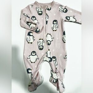 Old Navy Pink Penguin Kids Footie